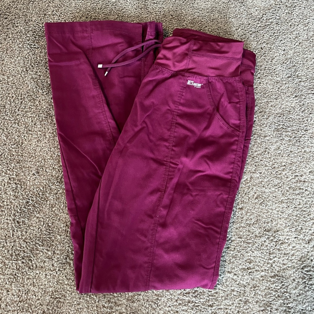 Greys anatomy barco wine scrub pants